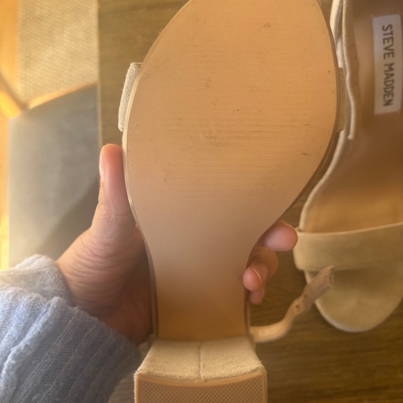 Steve Madden Taupe Suede Heels - Picture 2 of 3